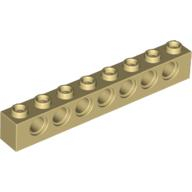 Lego kostka s otvory (kostička s dírami) 1x8, béžová (370205, 4162466)